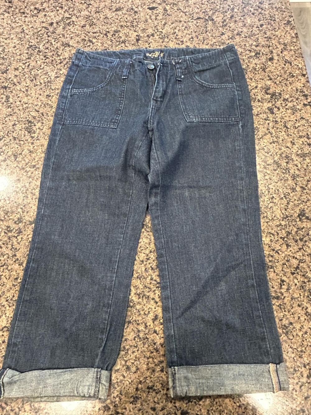 Old Navy Women's Dark Indigo Cropped Straight Jeans